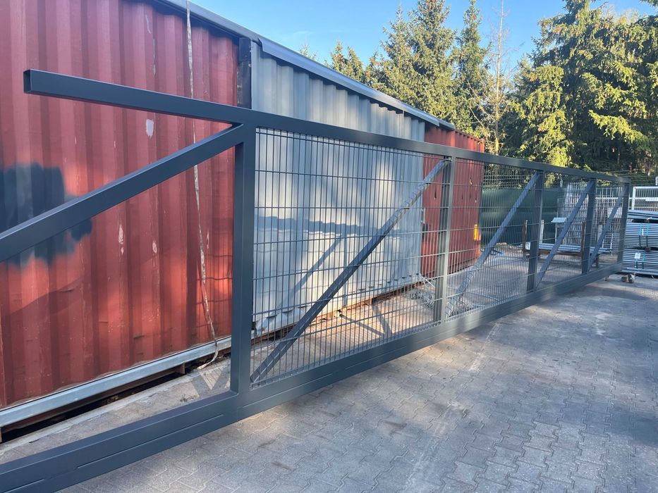 BRAMA przesuwna przemysłowa H-1,8 L-9m PRODUCENT - KOMPLET