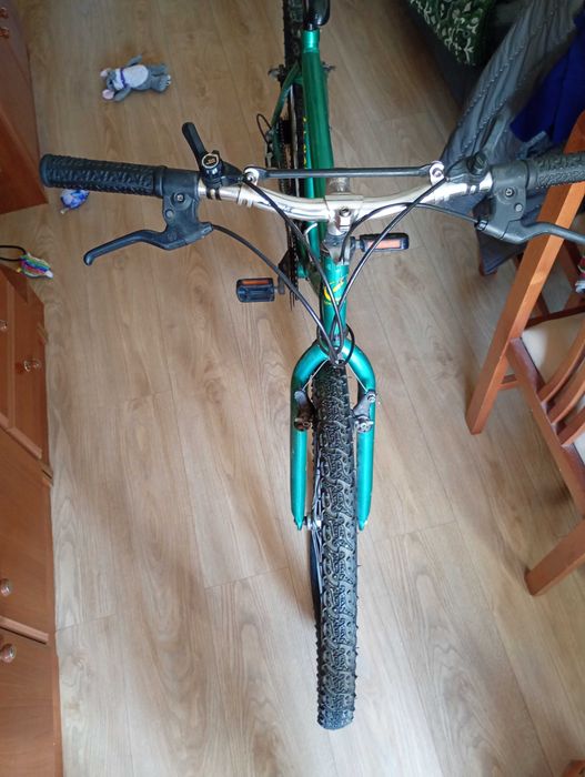 Bicicleta usada verde