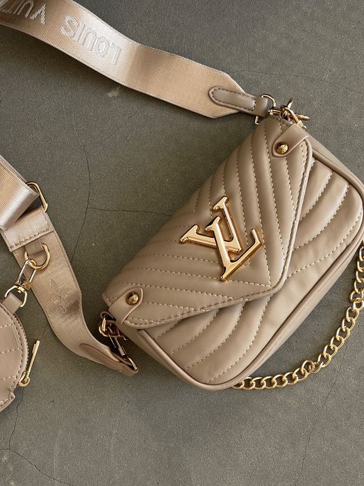 Сумка Louis Vuitton Wave / сумочка луї віттон бежева
