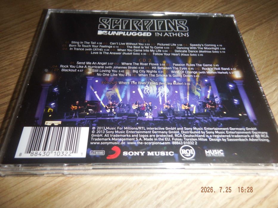 SCORPIONS - Unplugged in Athens   2 CD