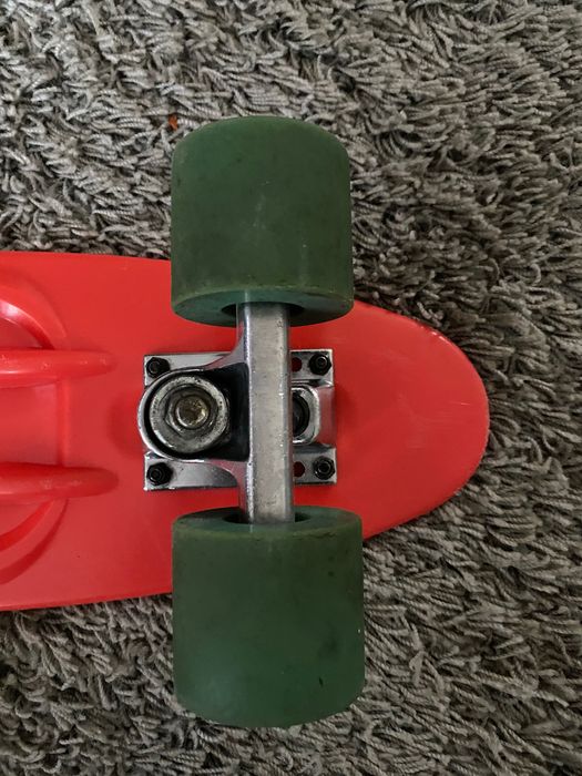 deska_czerwona fiszka_deskorolka_stan bardzo dobry