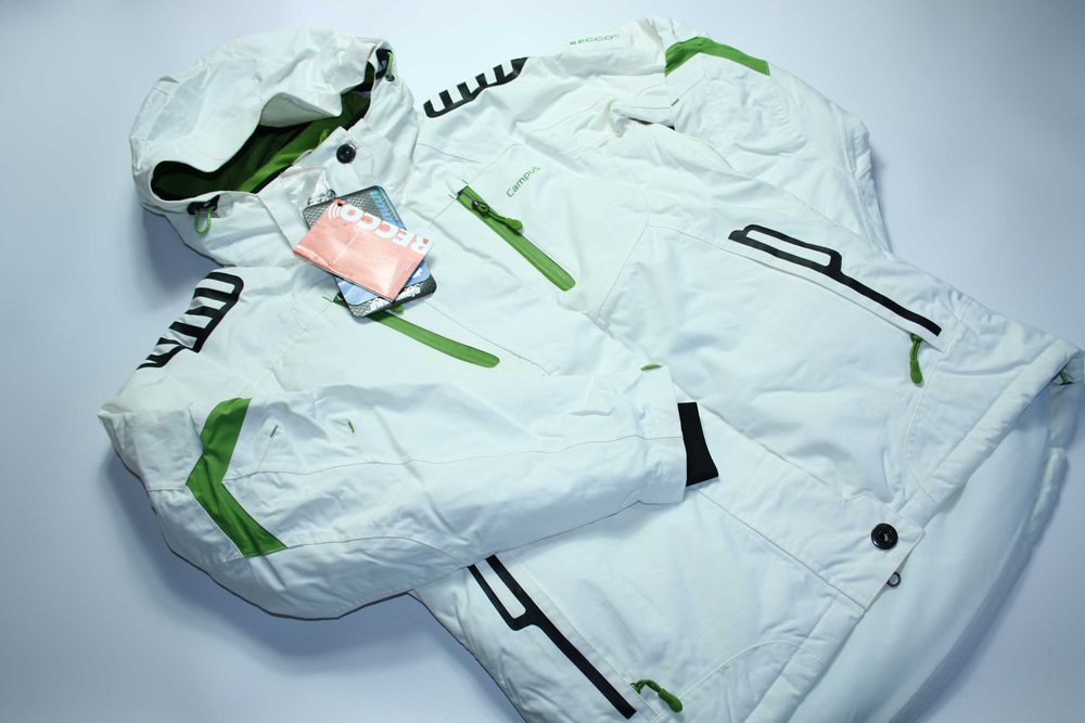 kurtka damska campus INES narciarska biały/zielony r. L/40