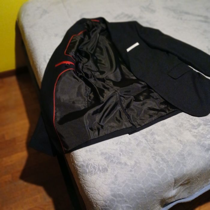 Fato homem cinza escuro