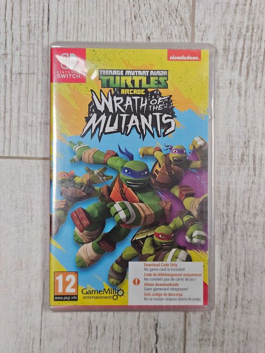 Nintendo Switch OLED Neon – idealny ekran, pudełko + gra TMNT – pełny zestaw