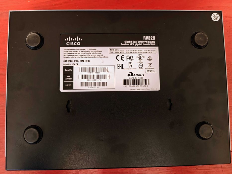 Cisco RV325 - Gigabit Dual WAN VPN router, sprawny, z zasilaczem