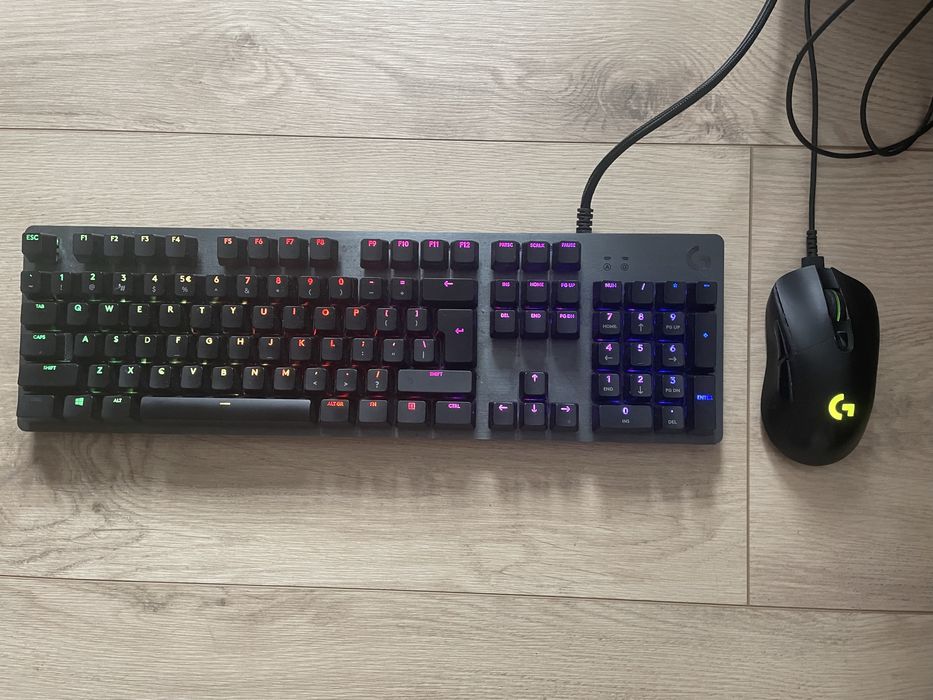Klawiatura Logitech G512 CARBON IGX BROWN i Mysz Logitech G703 Lightspeed