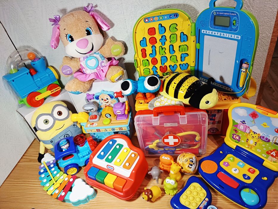 Розвиваючі іграшки mr.Pensil алфавіт ксилофон паровоз набір лікаря