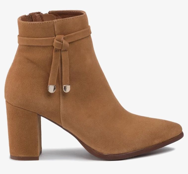Botki Lasocki camel r 39 zamszowe