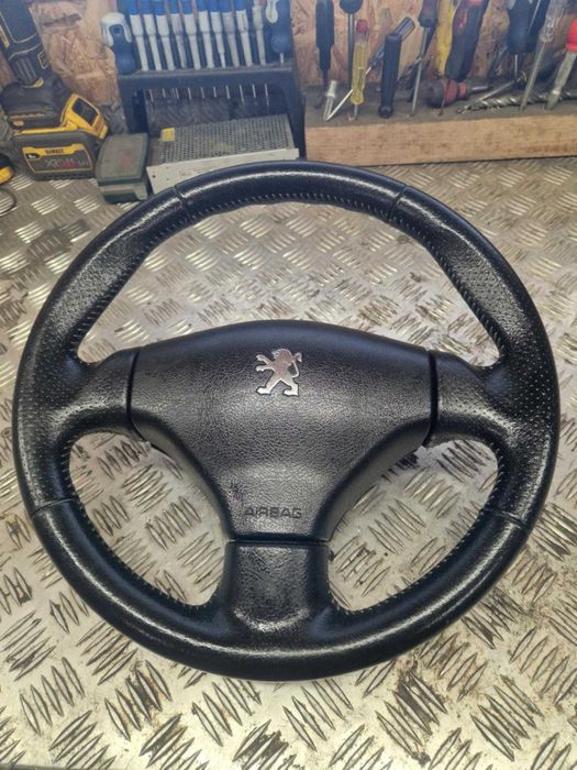 Kierownica Skórzana PEUGEOT 206CC Bardzo Ładna, Wentylowana