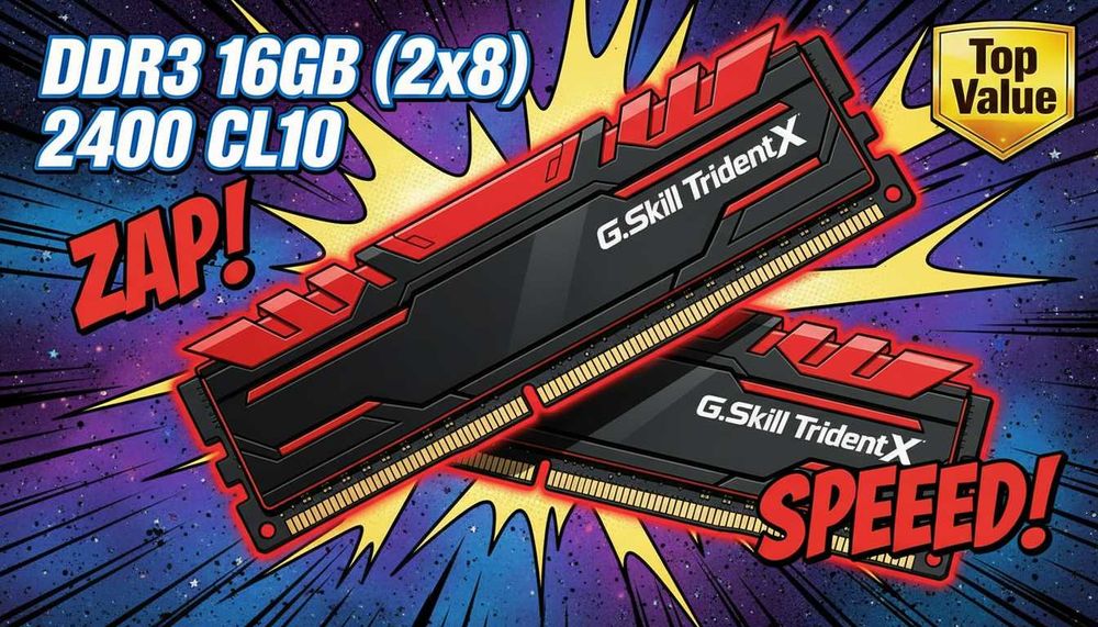 Pamięć RAM DDR3 16GB (2x8) 2400 CL10 G.Skill TridentX