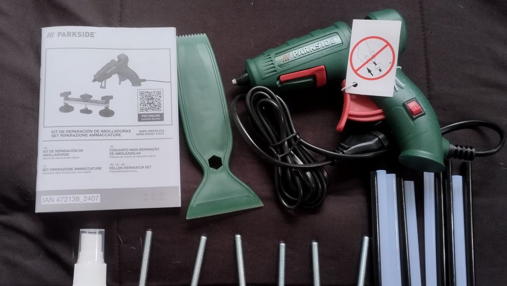 Conjunto de reparação de amolgadelas automóvel Parkside