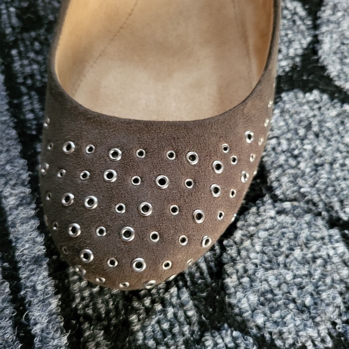 Baleriny Aldo 38.5cm wkladka nubuk zamsz kolor khaki