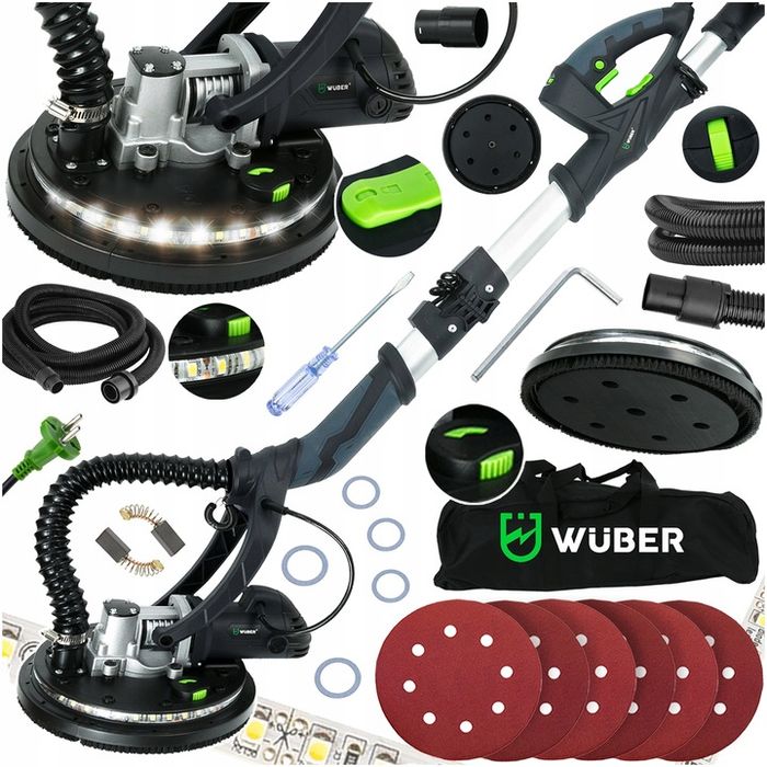 Szlifierka Żyrafa Do Gipsu Gładzi Tynku Led Regulacja + Papier 6 + Tor