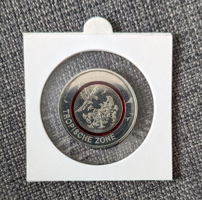 Moeda 5€ Alemanha 2017 UNC Zona Tropical