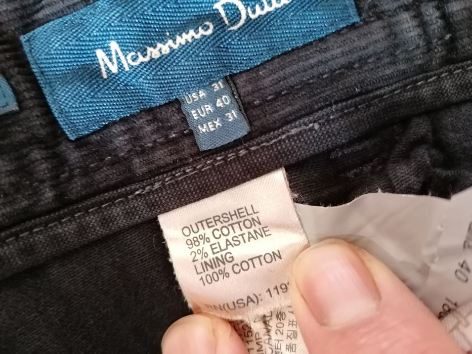 Calça MassimoDutti Tam. 40 azul esc. Bombazine