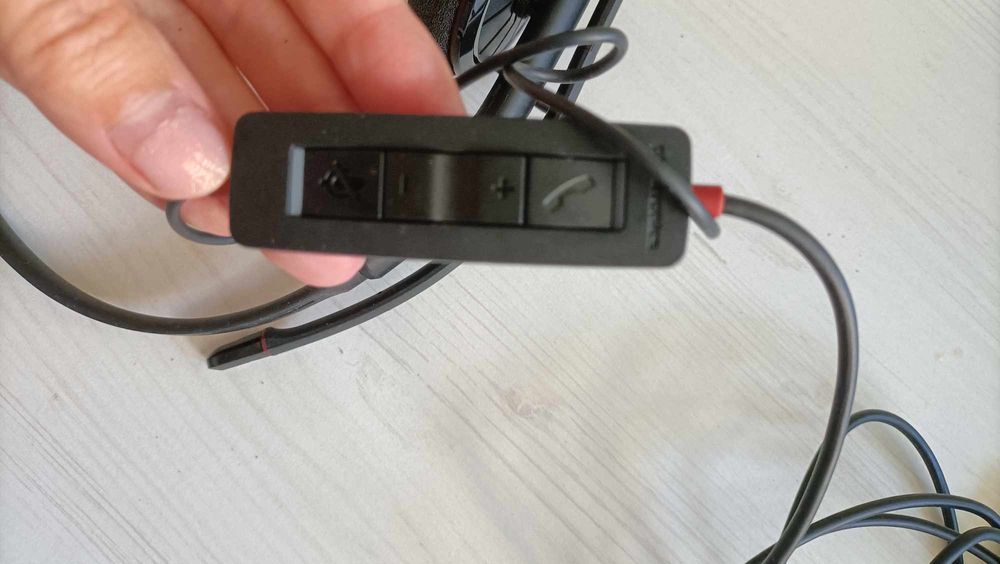 Słuchawki plantronics, jack jak i USB.