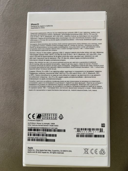 iPhone 13 128GB stan idealny, bateria 92%