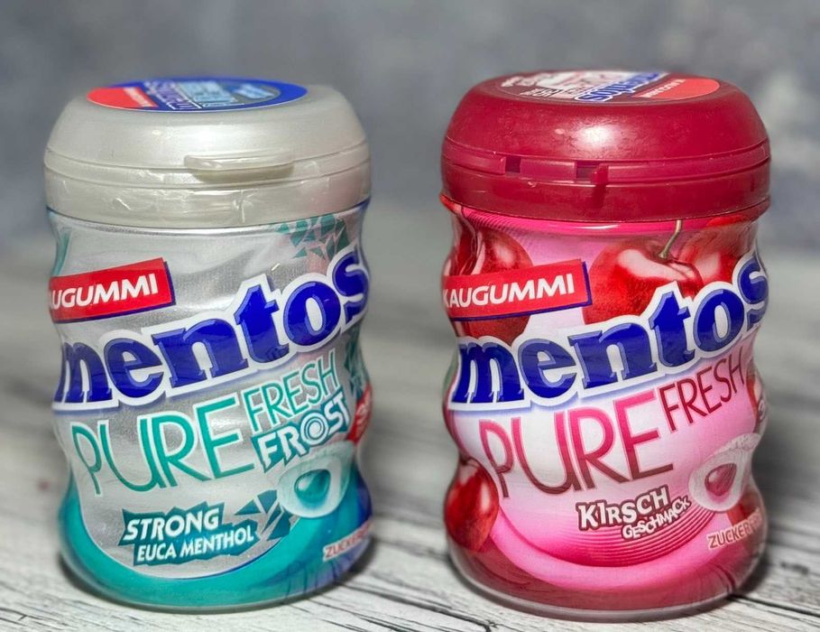 Жуйки Mentos Ментос без цукру Ментол.Вишня. 70 г