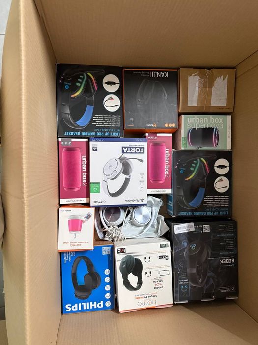 Mystery Box / Lote de Áudio — Colunas e Auscultadores