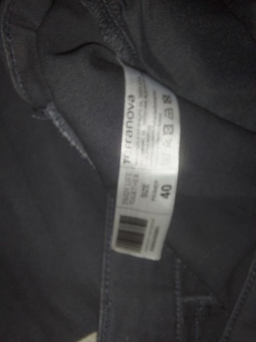 Szare, bawełniane damskie spodnie XS