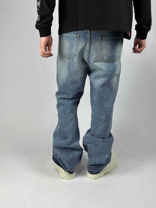 Джинси кльош distressed faded baggy штани archive джинсы сині