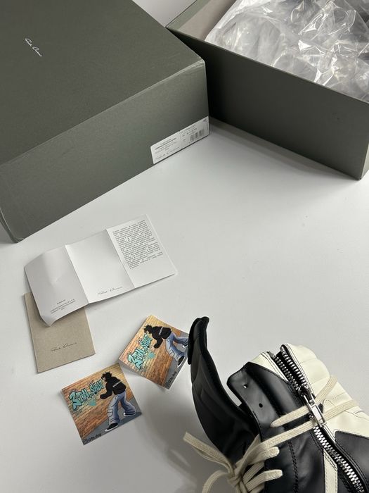 Rick Owens Geobasket Ramones jumbo laces чорні кеди opium archive 43