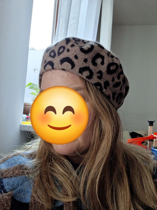 Beret panterka wełniany