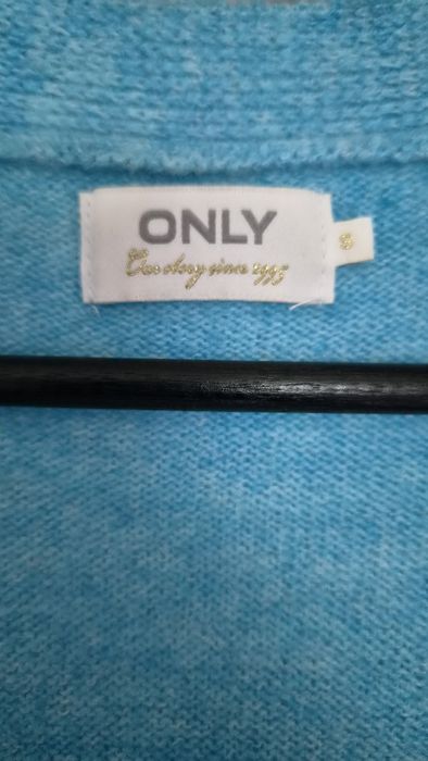 Only długi sweter kardigan turkus 36-38