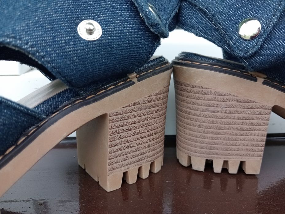 Buty damskie młodzieżowe dżinsowe