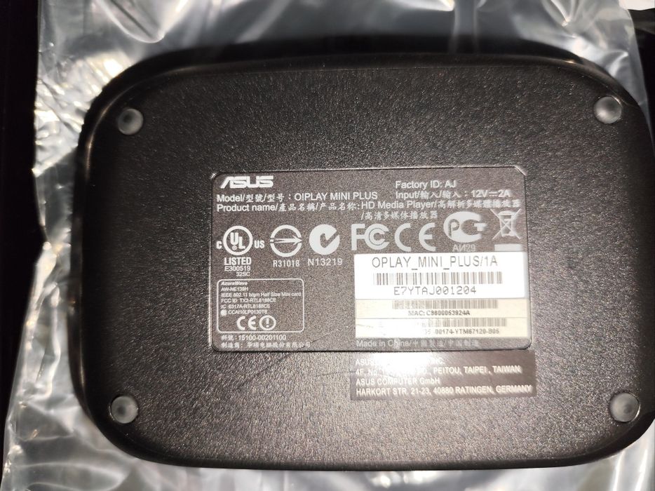 Box Asus O!Play Mini Plus Media Player