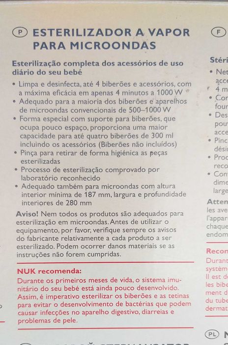 Esterilizador de biberões