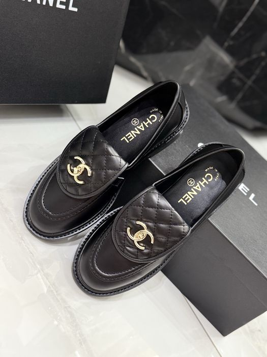Mokasyny Chanel Black Leather