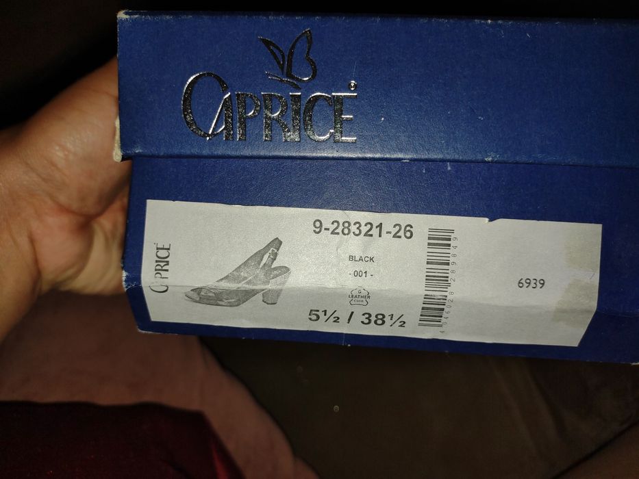 Botki Caprice skórzane