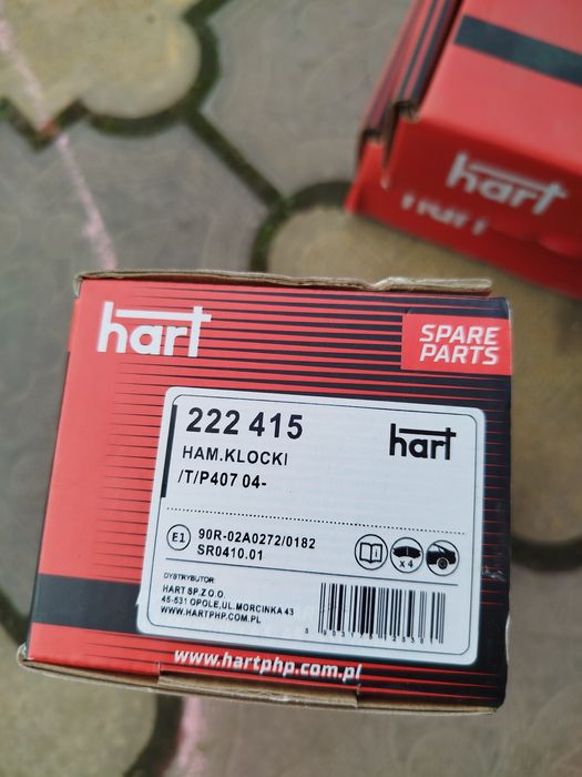 Tarcze tarcza hamulcowa klocki HART NOWE Peugot 407 tył