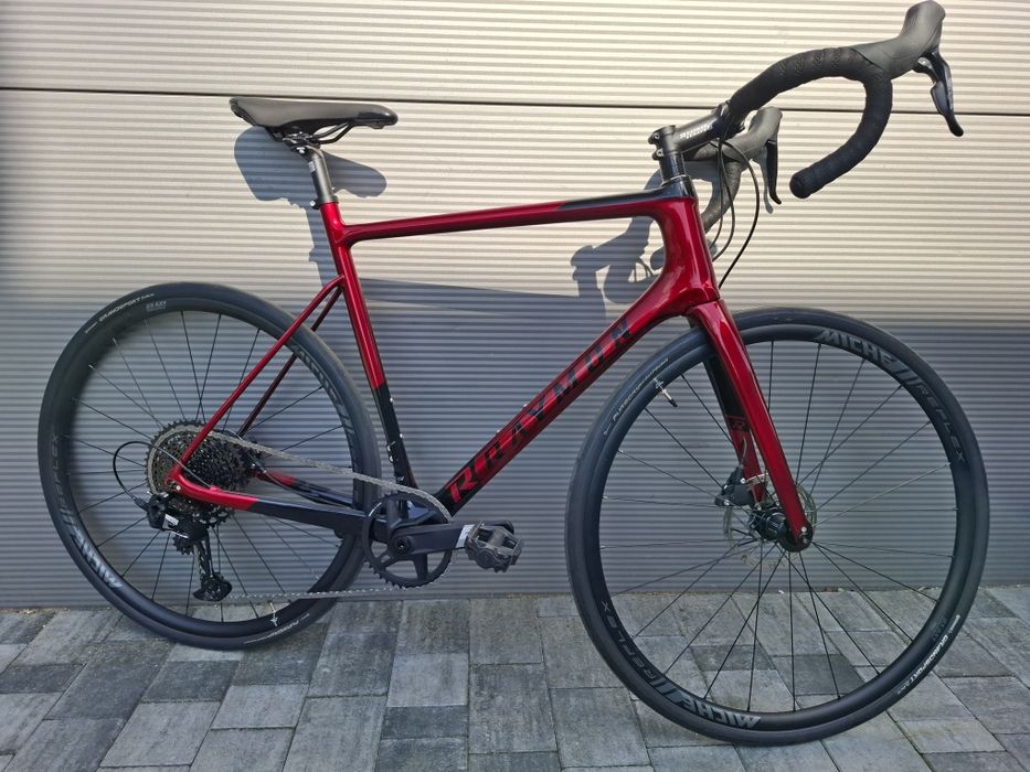 Rower szosowy szosa kolarka Raymon RaceRay 8.0 Disc karbon  L XL tarcze hydraulika pełna grupa Sram Apex