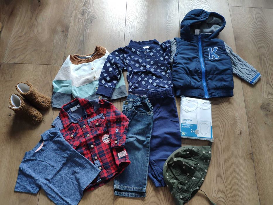 Jak nowy zestaw ubranek niemowlęcych 74/80+ kilka gratisów