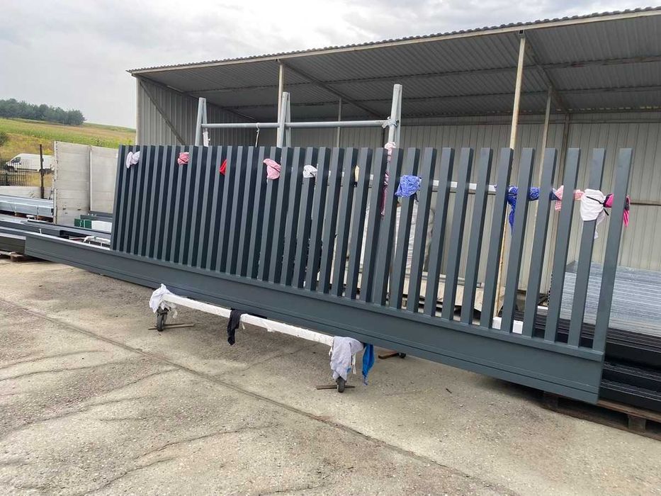 Brama przesuwna aluminiowa 150x500cm grzebień