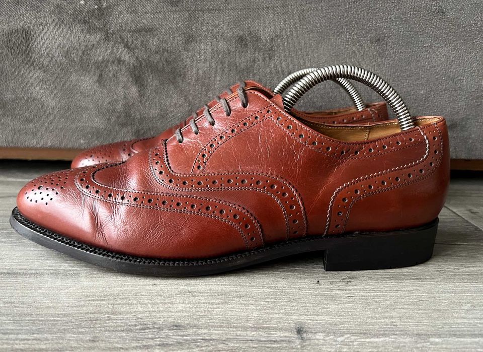 Van Bommel 43 Нідерланди Шкірян Броги Оксфорди Коричневі Чоловіч Туфлі
