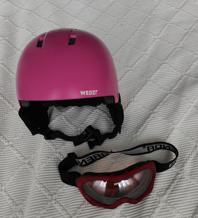 Kask dziecięcy Wedze oraz gogle Brenda 5-7 lat