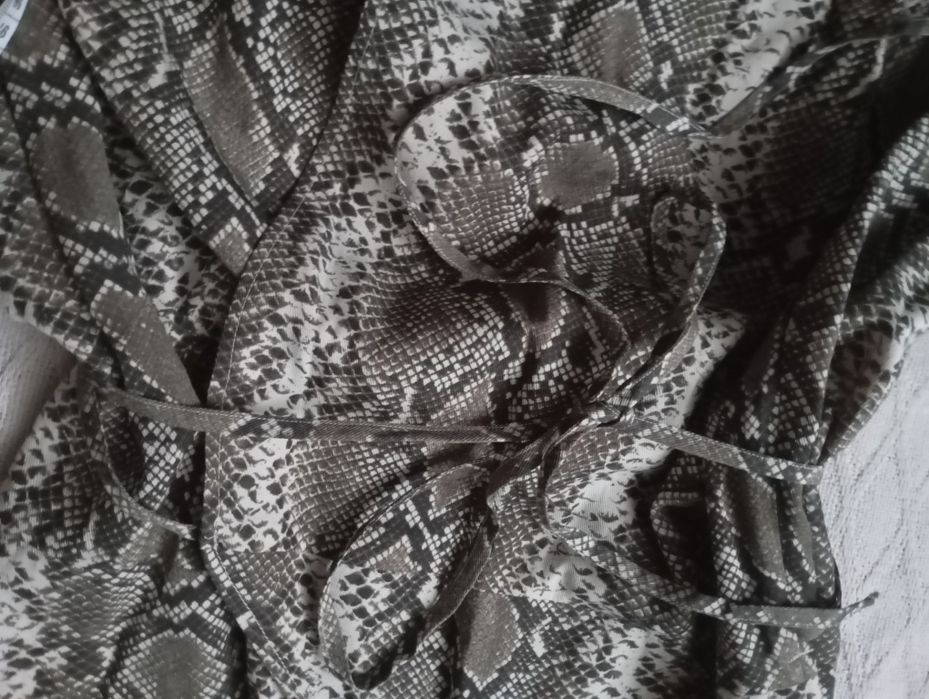 ARKET 38r markowa NOWA sukienka długa midi skóra węża panterka