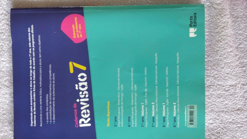 Cadernos de Revisão de 7º ano