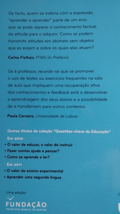 Livros Fundação Francisco Manuel dos Santos-Questões-Chave da Educação