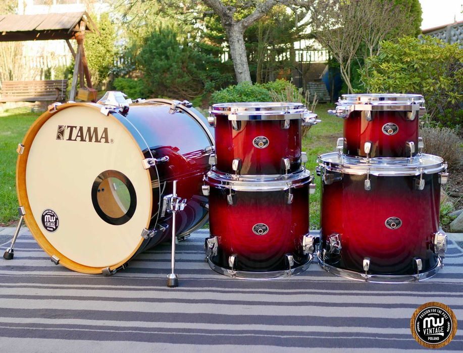 ‼️ Perkusja Tama Silverstar Custom 22”, 10”, 12", 14", 16" Red Black‼️