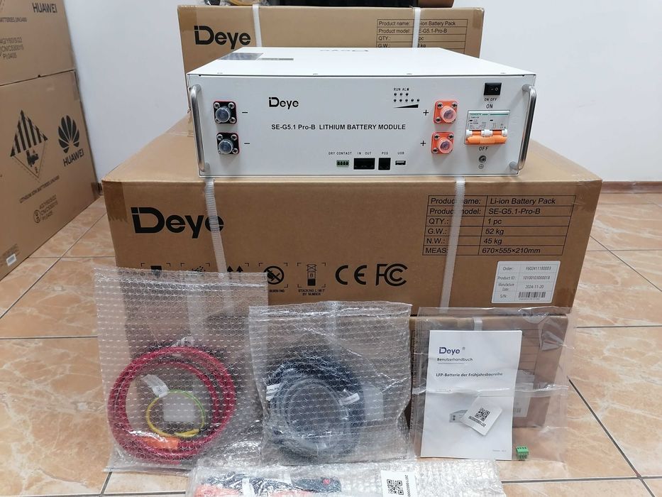Акумуляторна батарея Deye SE-G5.1 Pro-B LV 51.2V 100Ah 5.12kWh