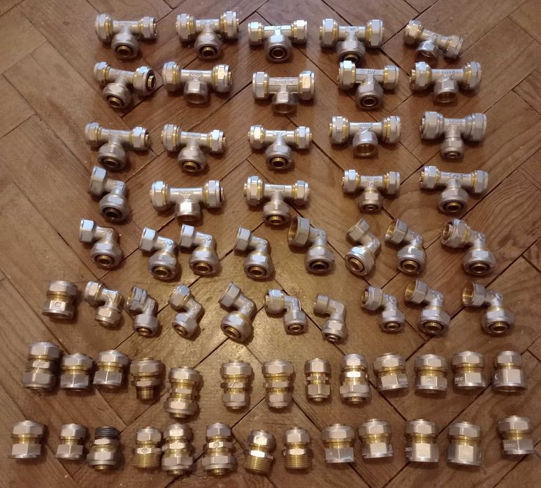 Lote de 64 Uniões para Tubo Multicamada – Aperto Manual (D-20 e D-16)