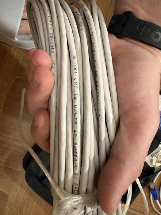 кабель cat 5e, rj 45, набір для монтування інтернет мережі