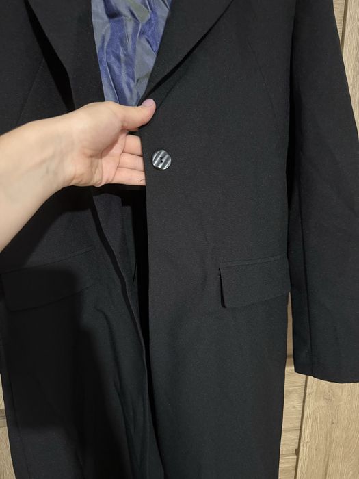 Czarny długi płaszcz Ozone 42 XL