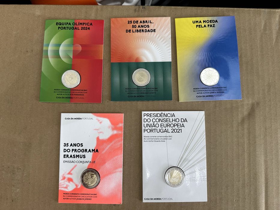 Moedas Portugal €2 Proof e BNC