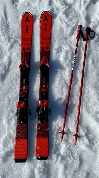 Narty Atomic Redster J2 120cm + kije Atomic 95cm - stan bardzo dobry!!