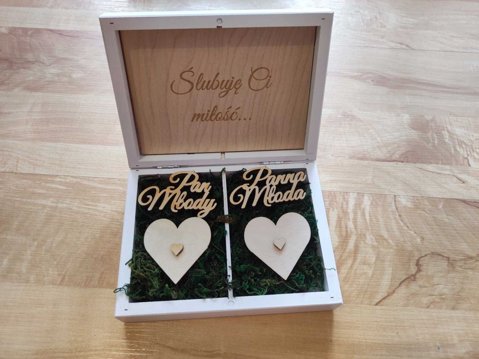 Sprzedam pudełko na obrączki, pudełko na koperty